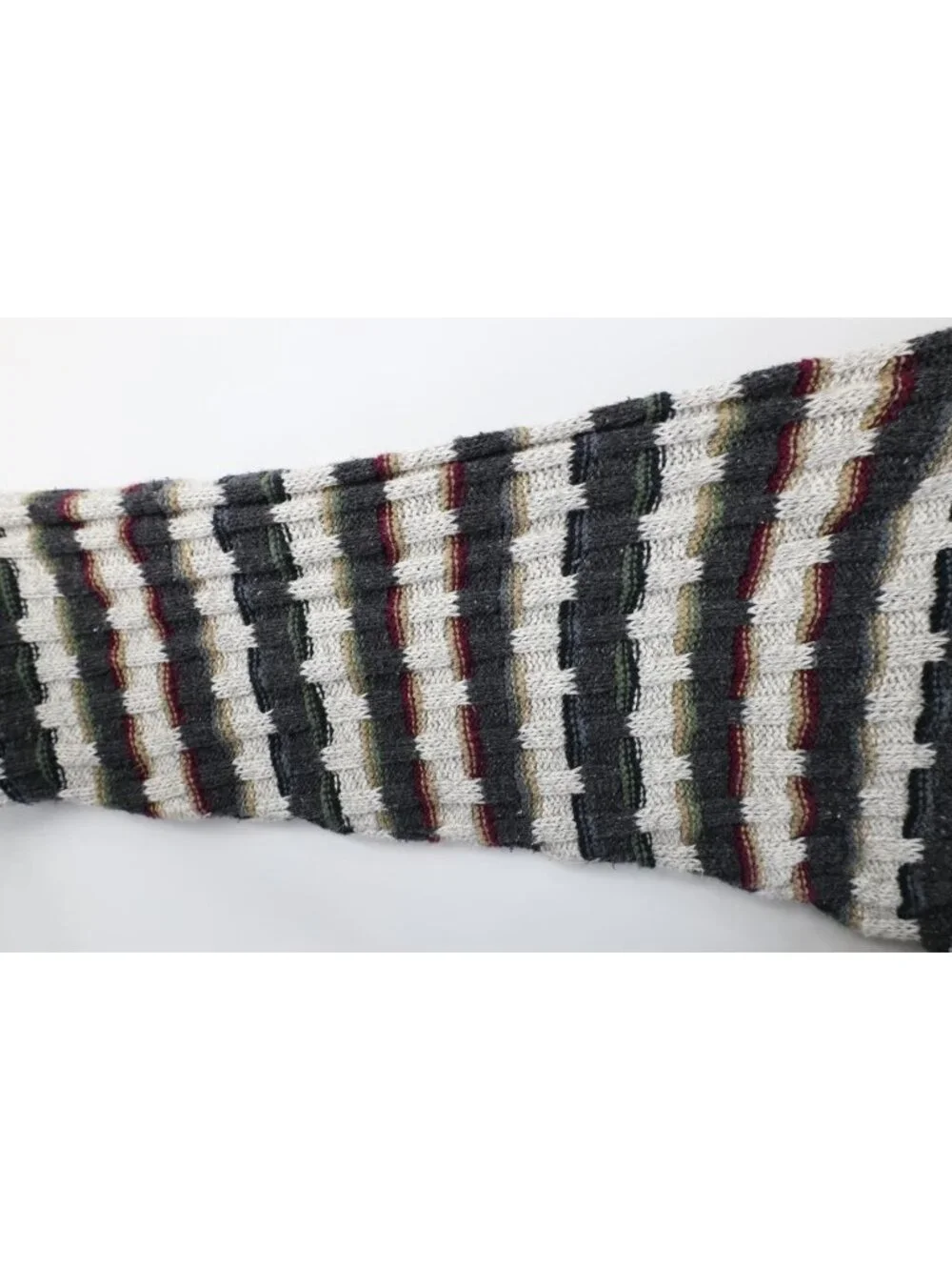 Vintage 90s Streetwear Mens Small Striped Cotton Weave Knit Crewneck Sweater USA